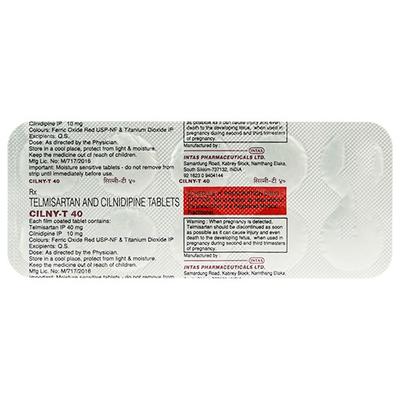 Cilny T 40Mg Tablet 10's - Hypertension-Ana