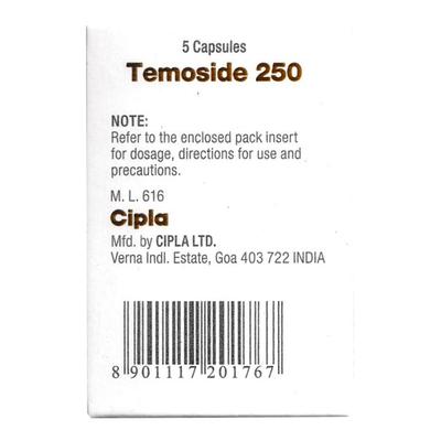 Temoside 250mg Capsule 5'S - Cancer Oncology-Cyt