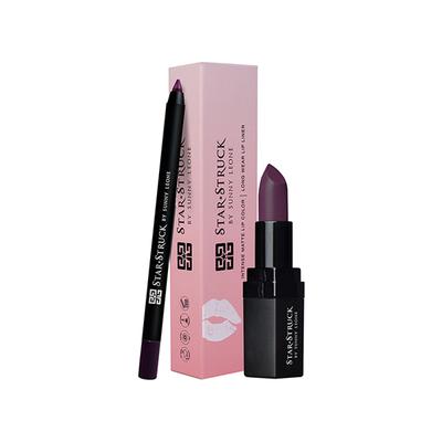 Star Struck By Sunny Leone Lip Kit (Lipstick+Liner) - Wine 4.2G + 1.2G 2's - Lipsticks