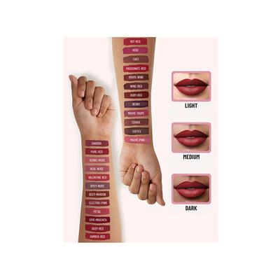 Swiss Beauty Ultra Smooth Matte Liquid Lipstick, Shade- Berry Boom 6 ml - Liquid Lipsticks