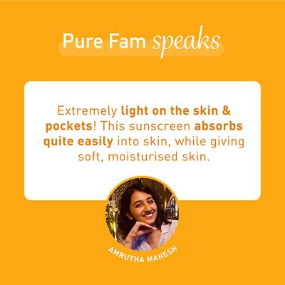 Puresense Sunscreen Matte Gel Spf 50 Pa +++ - Makers Of Parachute Advansed 50 gm - Body Sunscreen