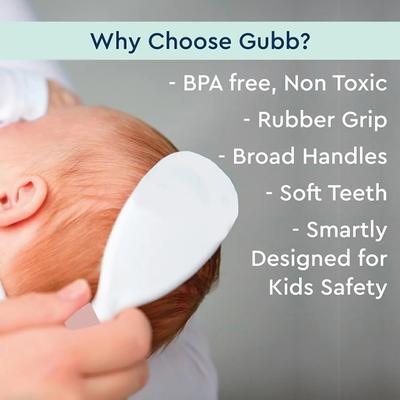 Gubb Baby Comb & Brush Set (Girls), Easy- To- Use Gentel On Scalp 1's - Hair Brushes