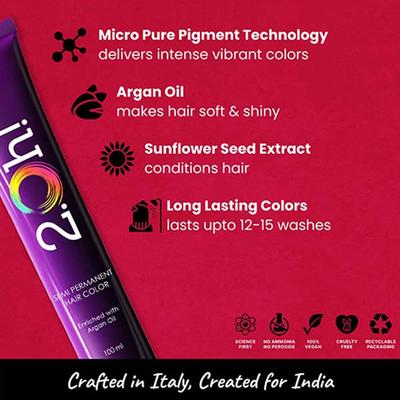 2.Oh! Semi Permanent Hair Color 100 ml each - Red 2's - Crème