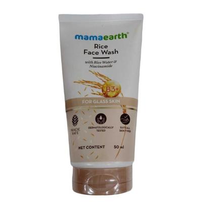 Mamaearth Rice Face Wash With Rice Water & Niacinamide For Glass Skin 50 ml - Face Washes