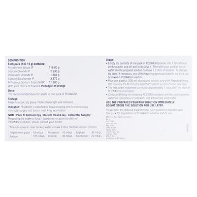 Pegwash Sachet 137.15gm - Constipation-Lax