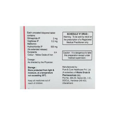 Laformin GV 2/500/0.2mg Tablet 10'S - Diabetes-Ant