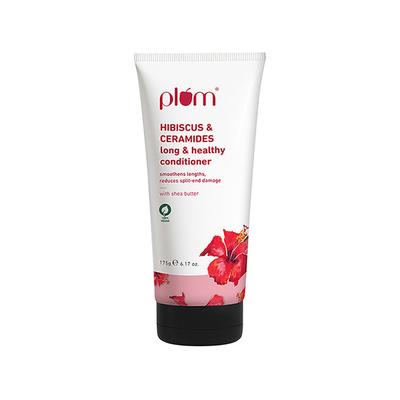 Plum Hibiscus and Ceramides Long and Healthy Conditioner Smoothens and Conditions Hair, Reduces Split Ends Damage 175gm - Conditioners