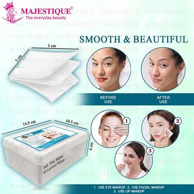Majestique Cotton Pads Makeup Remover Pads Makeup 460 Units 1's - Cotton Buds & Balls