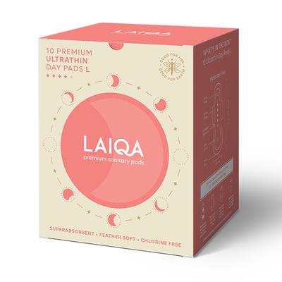 LAIQA Premium Ultrathin Day Pads L (Pack of 3 X10) - Sanitary Napkins