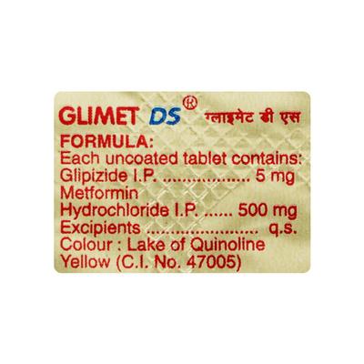 Glimet DS Tablet 10'S - Diabetes-Ant