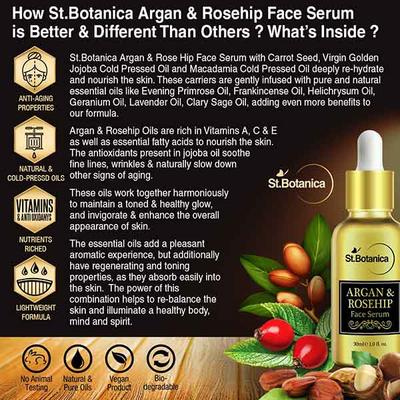St.Botanica Argan & Rosehip Face Serum 30 ml - Dark Circle & Wrinkle Busters