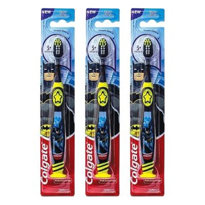 Colgate Kids (5+Yrs) Extra Soft Toothbrush - Batman (Pack Of 3) - Baby Oral Care