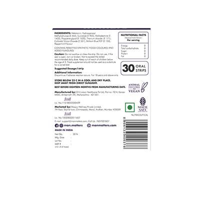 Man Matters Relax Melatonin Strips For Deep, Improved & Quality Sleep (Pack of 30) 1's - Multi-Vitamins