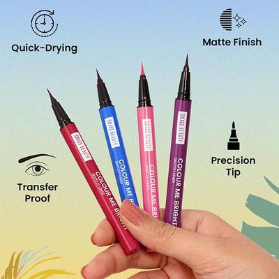 Swiss Beauty Colour Me Bright Sketch Eyeliner-Wine Rush 0.7 ml - Eyeliners