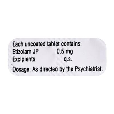 Etirest 0.5mg Tablet 10'S - Anxiety-Anx