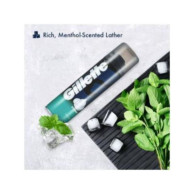 Gillette Classic Menthol Shaving Foam - 196gm - Shaving Foams