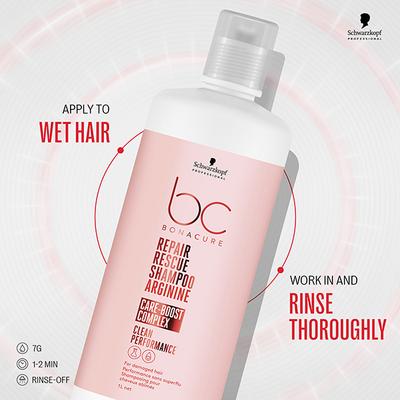 Schwarzkopf Professional Bonacure Repair Rescue Shampoo with Arginine with Vegan Keratin 1000 ml - Shampoos