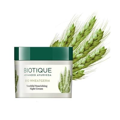 Biotique Bio Wheatgerm Youthful Nourishing Night Cream for Normal to Dry Skin 50 gm - Night Cream