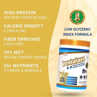 PentaSure 2.0 High Protein High Calorie Powder - Vanilla Flavour 1 kg - Protein Drink