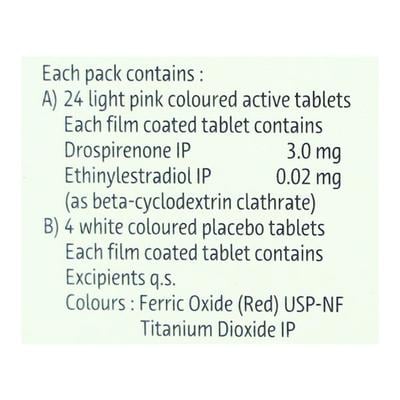 YAZ Tablet 28'S - Contraception-Ora