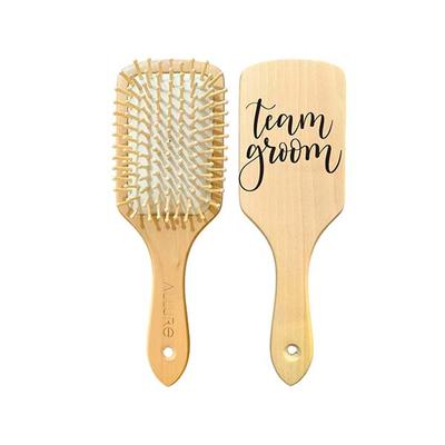 Allure Personalised Paddle Hair Brush Team Groom Print 1's - Hair Brushes