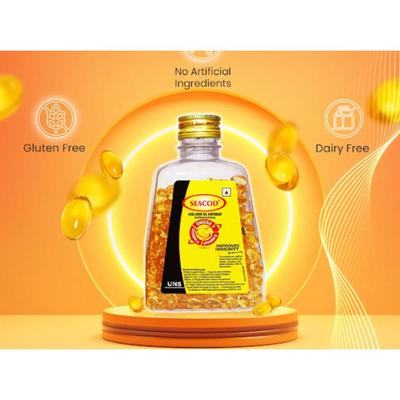 Seacod Cod Liver Oil Capsule 500's - Omega Fish Oil Fatty Acids