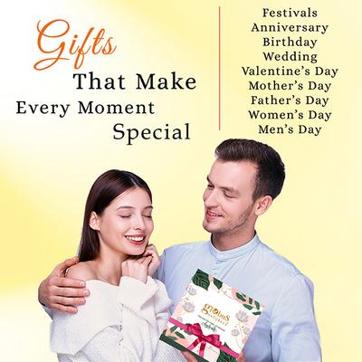 Globus Naturals De-Tan Diwali Glow Gift Box -Face Wash 100gm, Face Scrub 100gm, Face Cream 100gm, Face Pack 100gm, and Sunscreen Lotion 100ml 1's - Makeup Kits & Sets