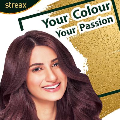 Streax Cream Hair Colour No Ammonia Shine On Enriched With Walnut Oil & Argan Oil - 3.16 Burgandy (55gm+50ml) 1's - Crème