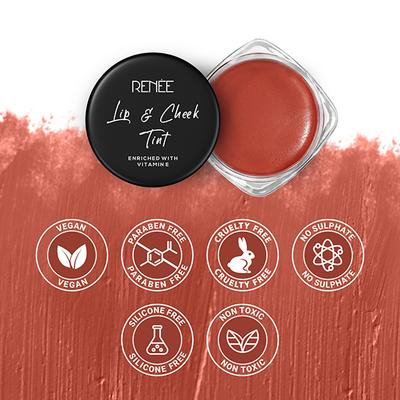 RENEE Lip & Cheek Tint - Red Romance 8 gm - Lip Stains & Tints