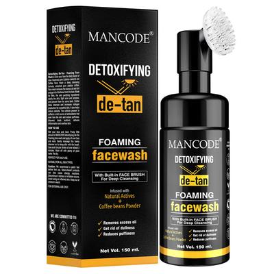 Mancode Detoxifying De-Tan Foam Face Wash 150 ml - Face Wash & Cleansers