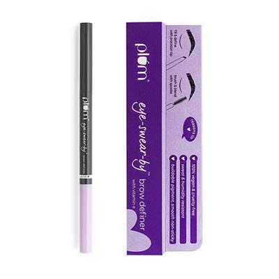 Plum Eye-Swear-By Brow Definer Vitamin E - 01 Ash Black 0.3 gm - Eyebrow Pencils & Enhancers