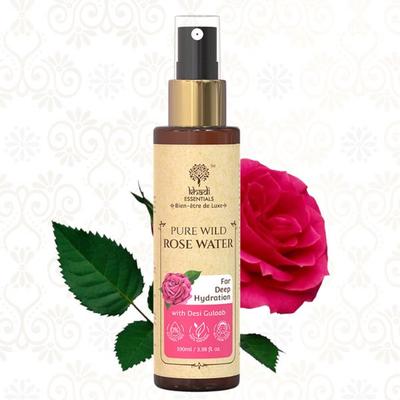 Khadi Essentials Refreshing Rose Hydrating Toning Face Mist for Makeup Removal Cleansing 100 ml - Toners
