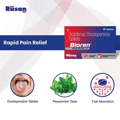 BIOREN RAPID MOUTH DISSOLVING Orodispersible Tablet 6's - Pain relief-Nsa