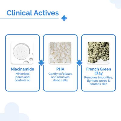 The Derma Co. Pore Minimizing Clay Daily Face Wash for Open Pores 100ml - Face Washes