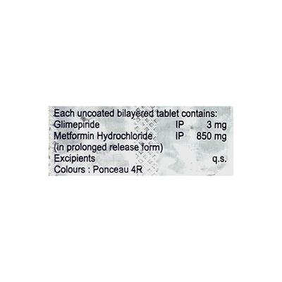 Glimisave M3 850 Tablet 15'S - Diabetes-Ant