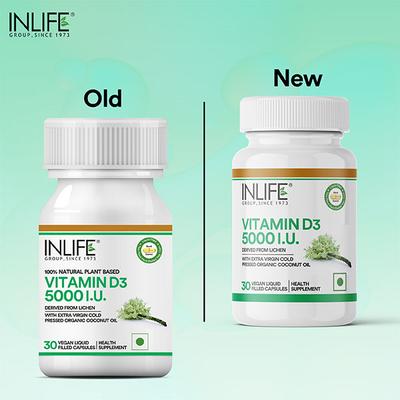 Inlife Vitamin D3 5000 IU Vegan Capsule 30's - Multi-Vitamins