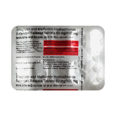 MSN SITA M ER 50/500 Tablet 10's - Diabetes-Ant