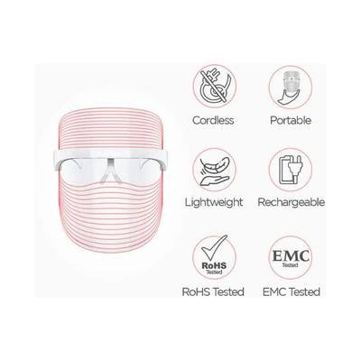 Protouch 3 in 1 LED Face Mask, Anti Ageing & Anti Acne, Facial Glow Mask for Glowing Clean & Clear Skin 1's - Masks & Peels