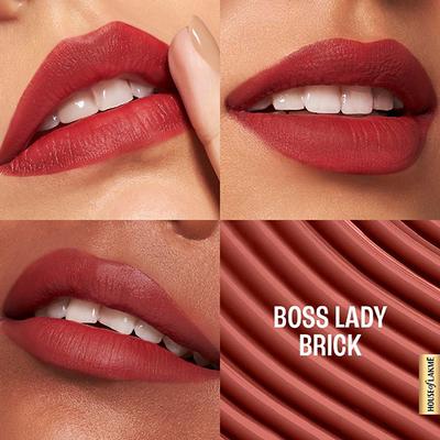 Lakme 9To5 Hya Matte Lip Liquid + Hyaluronic Acid Boss Lady Brick 5.3 ml - Liquid Lipsticks