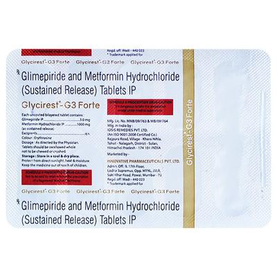 GLYCIREST G3 FORTE Tablet 10's - Diabetes-Ant