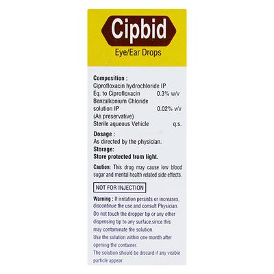 CIPBID Eye/Ear Drops 10ml - Eye Infections-Eaa