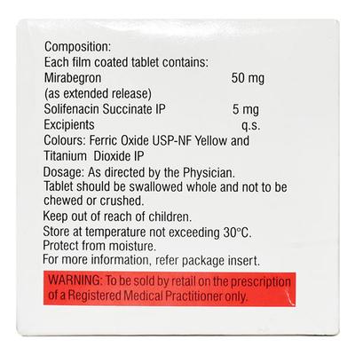 MIRAGO S 50 Tablet 10's - Bladder And Prostate Disorders-Dru