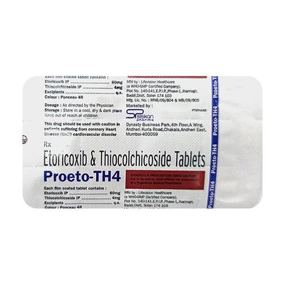 PROETO TH 4 Tablet 10's - Muscle Spasm-Mus