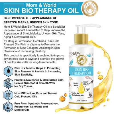Mom & World Skin Bio Therapy Oil for Stretch Marks 200 ml - Massage Oils
