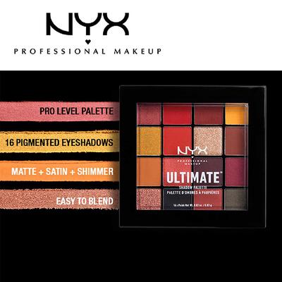 Nyx Professional Makeup Ultimate Shadow Palette - Phoenix 13.28 gm - Eyeshadow, Bases & Primers