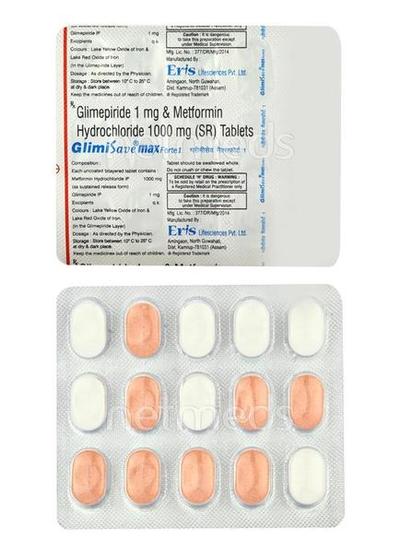 Glimisave Max Forte 1mg Tablet 15'S - Diabetes-Ant