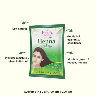 Rosa Henna Powder 200 g - Hair Masks & Packs