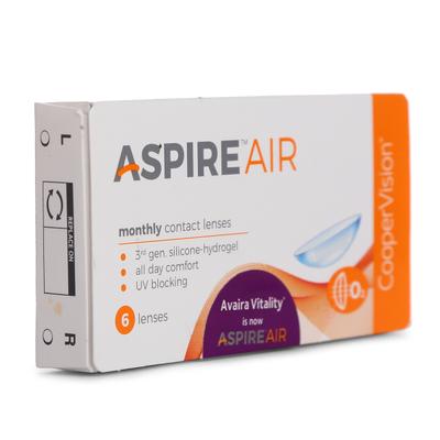 CooperVision ASPIRE AIR UV Blocking Monthly Disposable Spherical Silicone Hydrogel Lenses (6 Lenses) (Power -5.50) - Eyecare Lenses