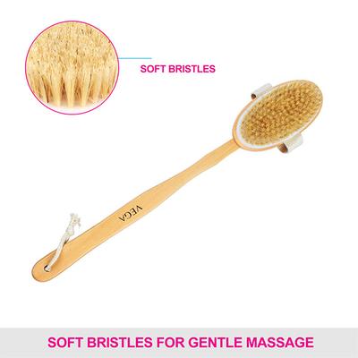 Vega Natural Bristle Bath Brush (NBA - 1/3) 1's - Loofahs & Sponges