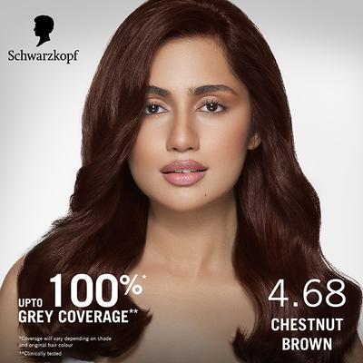 Schwarzkopf Simply Colour Permanent Hair Colour For 100% Grey Coverage - 4.68 Chestnut Brown 142.5 ml - Crème